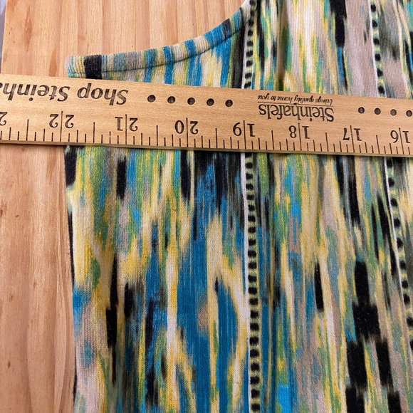 Rafaella Aqua, Yellow, Black Tunic, Tank top with Bling - Picture 5 of 6